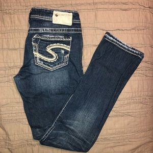 Silver Aiko Baby Boot Jeans